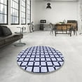 thumbnail image 4 of Ahgly Tapis Rond Lavable en Machine Intérieur Transitionnel Bleu Céleste, 7 Pieds Rond, 4 of 7