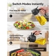 thumbnail image 4 of 16 fl oz Glass Oil Sprayer – 2-in-1 Kitchen Oil Dispenser, Food Grade Oil Mister for Cooking, Salad, BBQ, Air Fryer (Black, Includes Stickers), 4 of 7