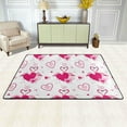 thumbnail image 2 of Dreamtimes Tropical Flamingos in Love Non-Slip Area Rug 72"x48", Valentine's Day Pink Soft Non Slip Washable Floor Mats for Indoor Front Porch,Living Room, Bedroom,Kitchen, 2 of 5