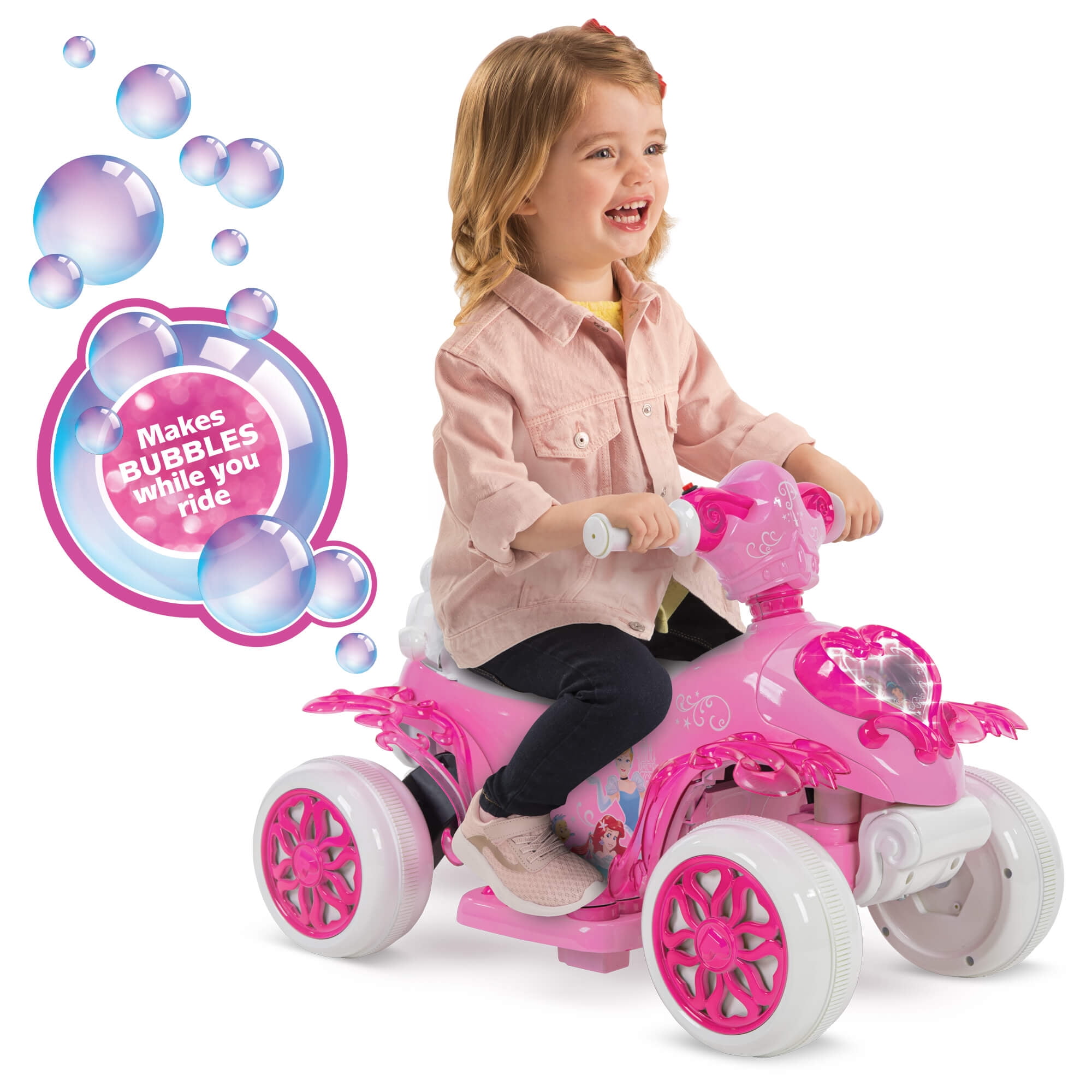 Huffy 6V Quad Trailer Ride on Toy for Kids Pink NEW 