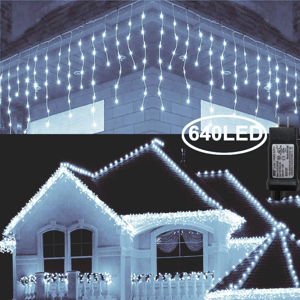 Lot Of 9 Strings Christmas Holiday LED Icicle Lights 150 LED Lights/String 