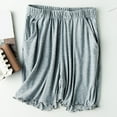 thumbnail image 2 of aidice Lounge Shorts for Women Summer Elastic Waisted Ruched Loose Comfy Homewear Shorts with Pockets, 2 of 8