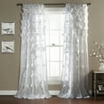 thumbnail image 4 of Lush Decor Riley Bow Ties 95" x 54" Solid White 3" Rod Pocket Single Window Panel, 4 of 11