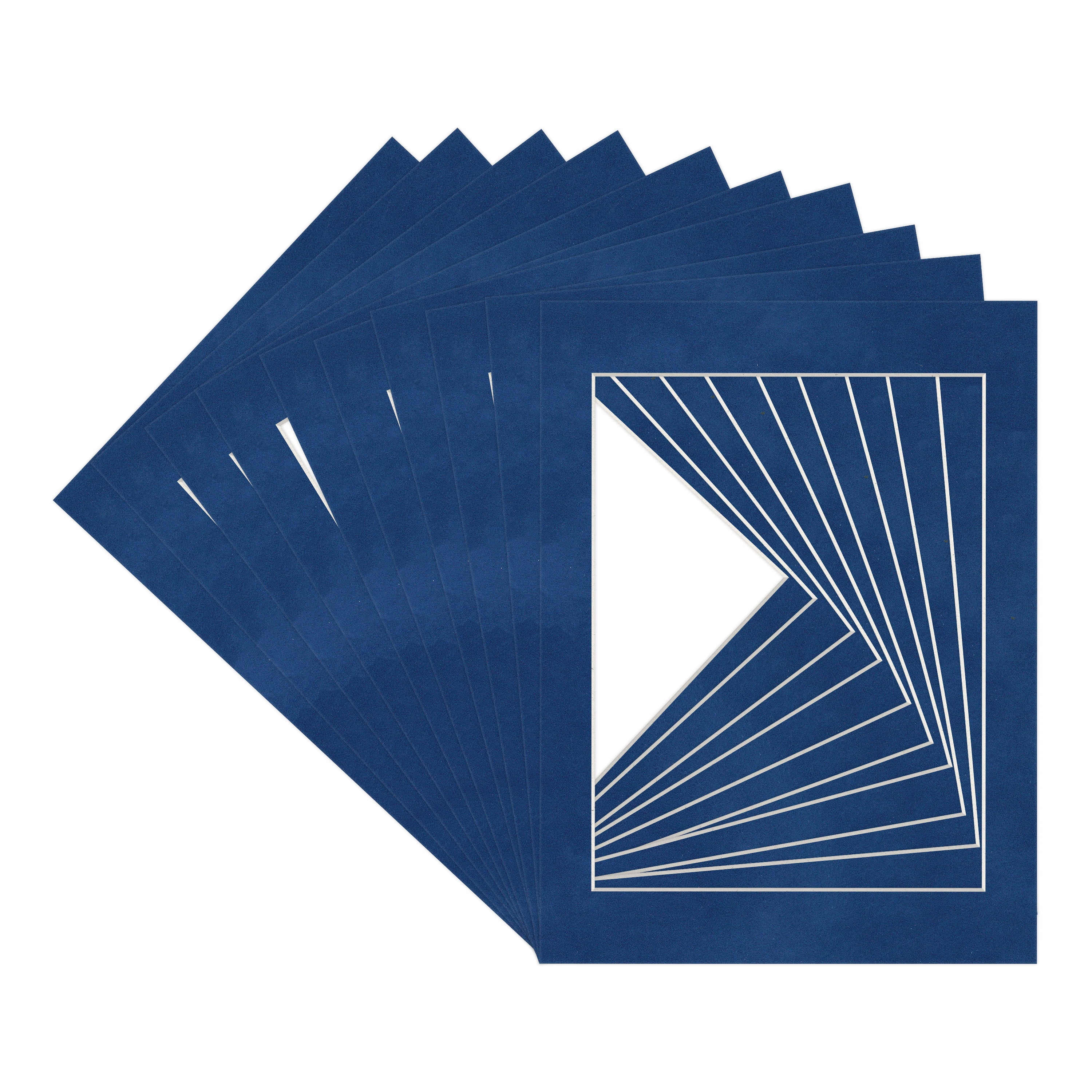 Brooke Blue Suede Picture Frame Mat for 18x24 Frames - Fits 15x19 Photos - 10 Mats