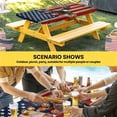 thumbnail image 6 of American Flag Table Cloths for 3 Foot Rectangle Tables, Eagle Blue Red USA Flag Retro Patio Waterproof Elastic Fitted Tablecloths, Washable Rectangular Table Cover for Camping, 6 of 8