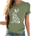 thumbnail image 7 of Ounisa Womens Short Sleeve Tees Crew Neck Easter Bunny Printed Soft Fabric Loose Fit 2026 Spring Summer Holiday Casual Daily Comfortable Trendy Basic Tops S-2XL, 7 of 7