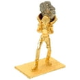 thumbnail image 3 of WORGEOUS Small Mineral Ornament Metal Miner with Back Basket Desktop Office Table Ornament, 3 of 8