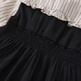 thumbnail image 3 of vdgthytj Toddler Girls Dress Kids Striped Ruffled Collar Long Sleeve A-Line Party Dress with Bow Tie, 3 of 9