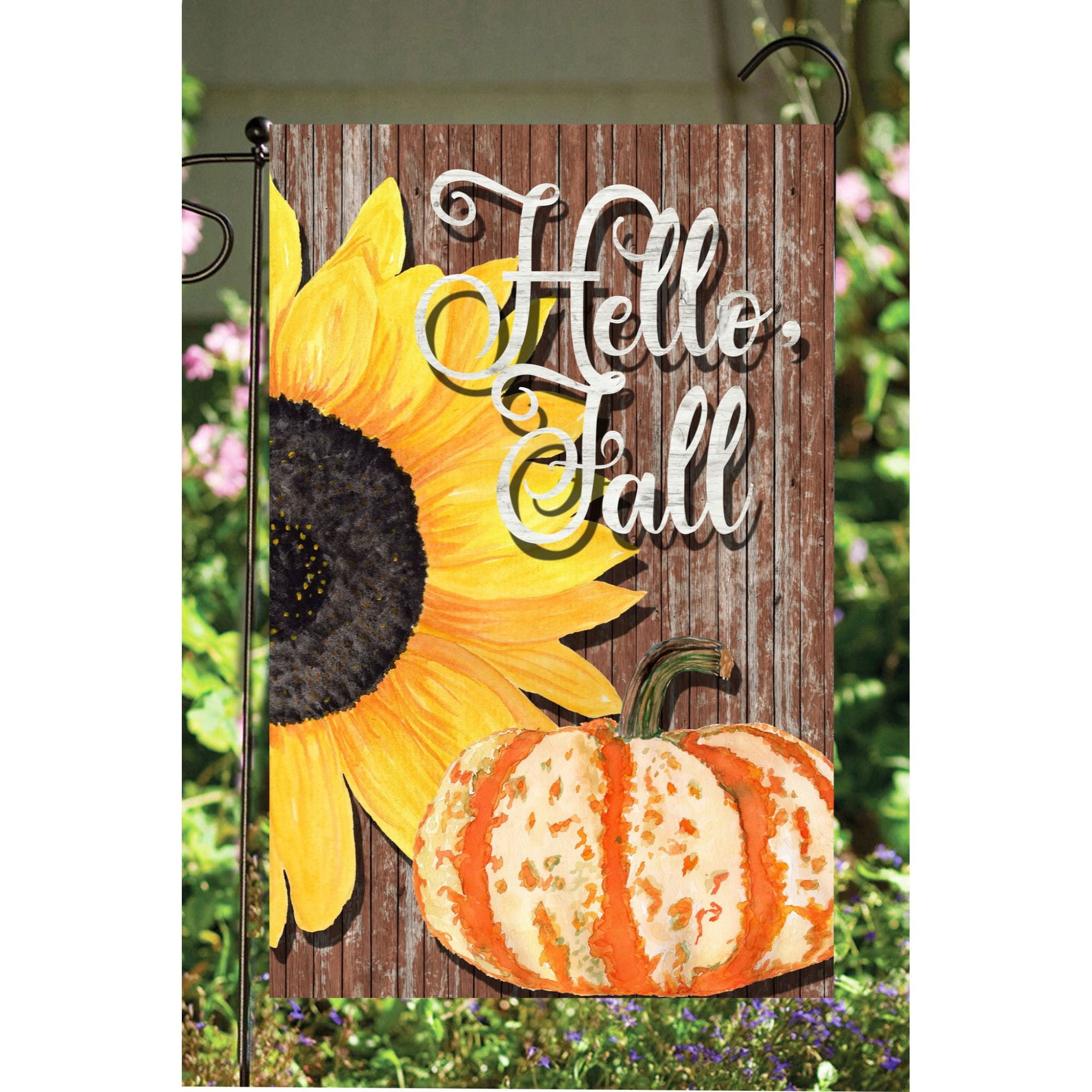 Hello Fall Rectangular Garden Flag 18 X 12 Walmart Com Walmart Com