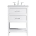 thumbnail image 4 of Elegant Decor Sinclaire 24" Single Quartz Top Bathroom Vanity in White, 4 of 15