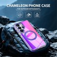 thumbnail image 4 of For Samsung Galaxy S26 Ultra 5G 6.9" Case Bicolor 360° Rotating Bracket Slim Fit Shockproof Magnetic Phone Case,Purple,For Galaxy S26 Ultra 5G, 4 of 8