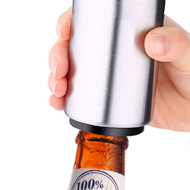 Automatic Bottle Opener Push Down Stainless Steel - Fast Shipping