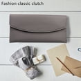 thumbnail image 3 of Wallet Women's and Men's Large Capacity Card Holder Clutch Purse-grey, 3 of 5