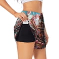 thumbnail image 3 of Lsque fairy-tale-world-with-delicious-candy Printed Women's Running Shorts with Liner Pockets,Elastic Quick Dry Workout Athletic Gym Yoga Shorts,Womens High Waist Shorts-XX-Large, 3 of 9