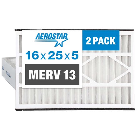 

Aerostar 16x25x5 MERV 13 Pleated Replacement Air Filter for Trion Air Bear 229990-105 2 Pack