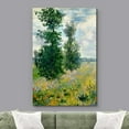 thumbnail image 2 of HFDF Canvas Print Wall Art Poppy Fields Near Argenteuil Claude Monet Classical Illustrations Fine Art Decorative Vintage Watercolors Pastel Multicolor Zen for Living Room, Bedroom, 12x18inch Framed, 2 of 5