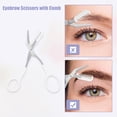 thumbnail image 4 of Unique Bargains Eyebrow Trimmer Scissors Comb Stainless Steel White, 4 of 7