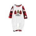 thumbnail image 2 of Odeerbi Christmas Pajamas for Family Plaid Holiday Long Sleeve Family Christmas Pajamas Matching Sets Infant Fashion Plaid Print Blouse Tops Pants Sleepwear Xmas Family Matching PJs Set Red, 2 of 3