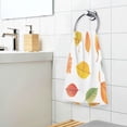 thumbnail image 3 of Yayeee 2 Pack Hand Towels for Bathroom 100% Cotton 16" x 28" Soft Absorbent Kitchen Towel, Yellow Leaves, 3 of 7