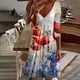 thumbnail image 2 of Vestido de jersey con cuello en V y manga larga estampado a la moda para mujer Fridja  yut4404, 2 of 5
