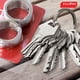 thumbnail image 4 of 10 llaveros oscilantes, llavero resistente a granel para coche, hogar, anillo grande de Metal para perro, etiqueta colgante, cordón, cadena DIY para escuela y oficina, 4 of 5
