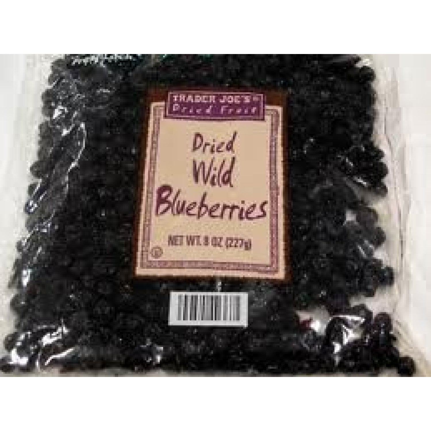 Trader Joe's Dried Wild Blueberries 8 Oz (2 Pack)