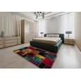 thumbnail image 4 of Ahgly Company Indoor Rectangle Abstract Coffee Brown Patchwork Area Rugs, 7' x 10', 4 of 6