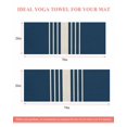thumbnail image 6 of Navy Blue Beige Striped Yoga Towel for Hot Yoga Non Slip, Modern Farmhouse Retro Lines Yoga Mat Towel Absorbent Yoga Sweat Towels Microfiber Hot Yoga Blanket for Bikram Pilates 26"x74", 6 of 7