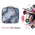 thumbnail image 6 of FORMRS Travel Makeup Bag Large Capacity Train Case Cosmetic Organizer with Adjustable Dividers, Abstract Marble Pattern, 6 of 8