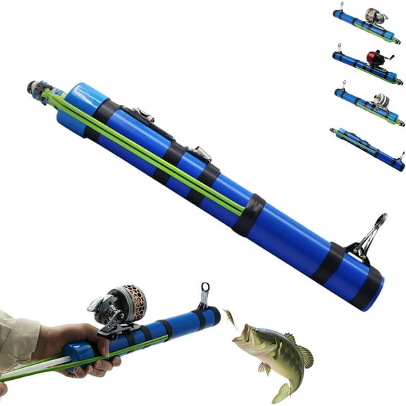 Fishing Catapult Rod, Portable Slingshot Fishing Reel Gear, Professional Catapult Lures Angling Tools for Saltwater & Freshwater, Compact Durable Pole Fishing Set for Travel & Outdoor Adventures