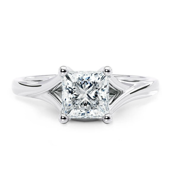 1.3 Ct Princess Cut Moissanite Solitaire Engagement Ring for Women in 925 Sterling Silver