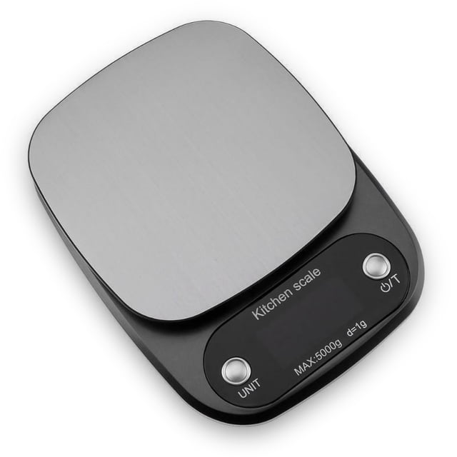 Escala de cocina LCD LCD LCD Pantalla digital Escalas de pesas electrónicas Peso gram Aleación Pesaje de plástico Cocinar 5kg0.1g Black Inevent HA009843-02B