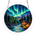 thumbnail image 1 of SIfdSeng My Items 6 Pack Stained Glass Nature Scenery Acrylic Window Hanging Starry Sky Sunset Cherry & for Home Ga, 1 of 6
