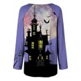 thumbnail image 5 of T-shirts Oversize pour Femmes 2023 Col Rond T-Shirts Imprimé Halloween Manches Courtes T-Shirt Blouse Hauts Costumes Halloween pour Femmes, 5 of 5
