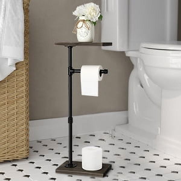 NEX Brown Commercial Toilet Paper Holder with Shelf