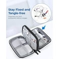 thumbnail image 2 of Organizer Travel Case, Cable Charger Cord Tech Organizer Pouch for Phone Charger Accessories, Black, 2 of 4