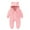 Pink, variant on ZZwxWA Baby Fleece Jumpsuits Infant Bear Ear Snowsuit Newborn Hooded Romper Warm Coat Infant Fleece Romper Baby Hooded Jumpsuit Winter Warm Outwear for Girls Boys 0-12M