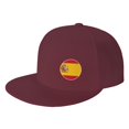 thumbnail image 1 of DouZhe Flat Brim Cap Snapback Hat, Espagnol Drapeau Espagnol Imprime Casquette de Baseball Adulte Rouge Réglable, 1 of 6