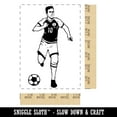thumbnail image 2 of Soccer Association Football Sport Player Rectangle Rubber Stamp Stamping Scrapbooking Crafting - Small 1.7in, 2 of 7
