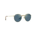 thumbnail image 6 of Ray-Ban RB 8247 Metal Unisex Round Polarized Sunglasses Demigloss Brushed Gold 47mm Adult, 6 of 6