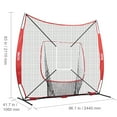 thumbnail image 5 of VEVOR 7x7 ft Baseball Softball Practice Net, Portable Baseball Training Net for Hitting Catching Pitching, Backstop Baseball Equipment with Bow Frame, Carry Bag, Strike Zone,Ball,Tee,Ball Collector, 5 of 9