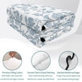 thumbnail image 4 of Full Quilt Set 78''x90'', Light Blue Flower Lightweight Bedspread Coverlet Set with 2 Pillow Shams, Vintage Farmhouse Boho Leaf Spring Breathable All Season Quilt Bedding for Bedroom/Guest Room, 4 of 9