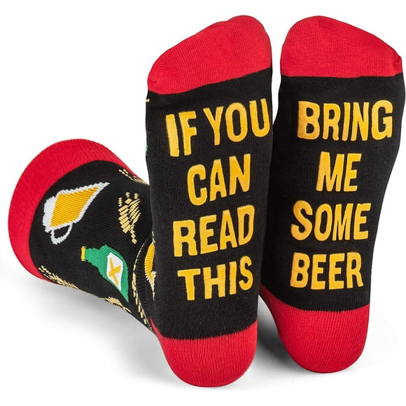 If You Can Read This Bring Me Novelty Socks - Funny Dress Socks For Men and Women