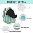 thumbnail image 4 of "Sunflower Design Metallic Backpack - Shimmery Flowers Print School Backpack, Iridescent Floral Bookbag for Fashion-Forward Students", 4 of 6