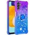 thumbnail image 7 of Glitter Case for Samsung Galaxy A13 5G, Bling Sparkle Colorful Gradient Quicksand Soft TPU Liquid Cover Case with Ring Stand for Samsung Galaxy A13 5G/ A04S/ M13 5G/ A04 4G JB-Purple Blue, 7 of 7