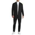 thumbnail image 2 of INSPIRE CHIC Men's Jackets Cardigan Shawl Lapel Long Sleeve Regular Fit Open Front Top S Black, 2 of 5