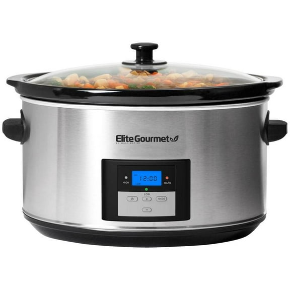 Elite Gourmet 8.5-qt Stainless Steel Digital Sow Cooker