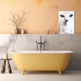 thumbnail image 2 of ZHONGYUTONG Funny Bathroom Wall Art Cute Cow Wearing Bathrobe Poster Black White Animal Canvas Prints for Rustic Toilet Restroom Framed (16.00" x 24.00"), 2 of 6
