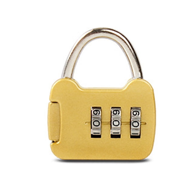 Hi,Fancy Mini 3 Digit Combination Password Lock Alloy Security Lock Suitcase Luggage Coded Lock Cabinet Locker Padlock