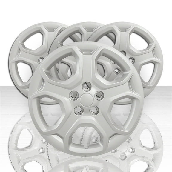 Set of 4 17' 5 Spoke Wheel Covers for 2017-2019 Ford Escape S - Silver